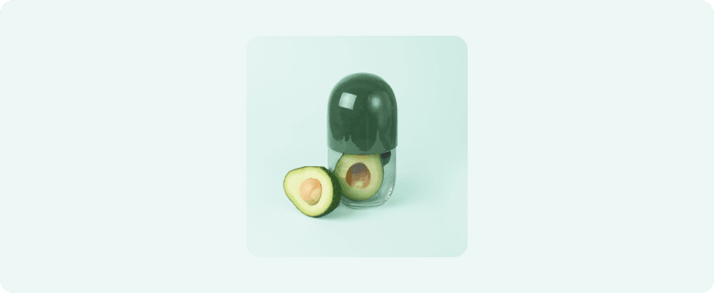 Icon with a pill green