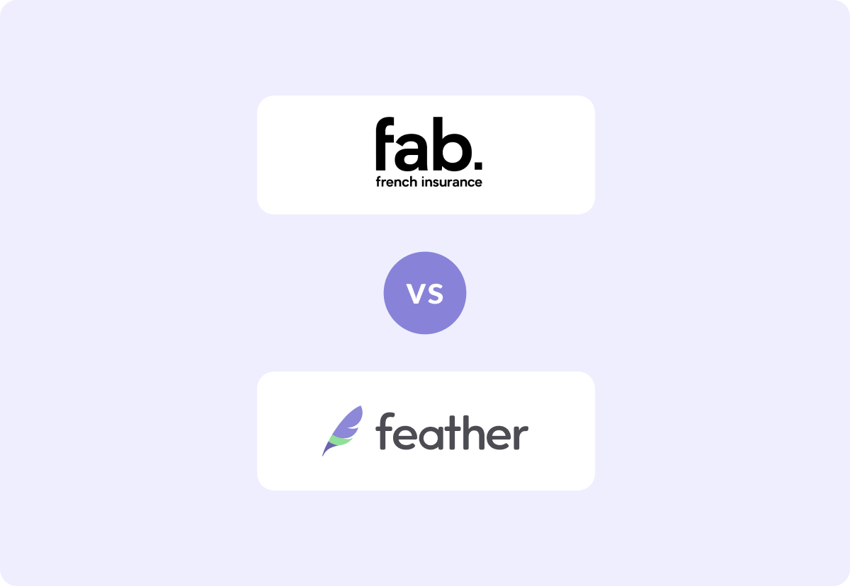 Fab insurance and Feather logos