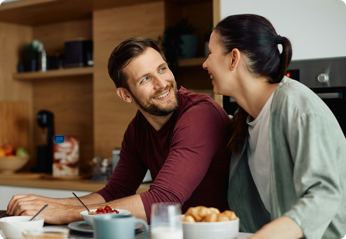 Photo of a couple in the kitchen