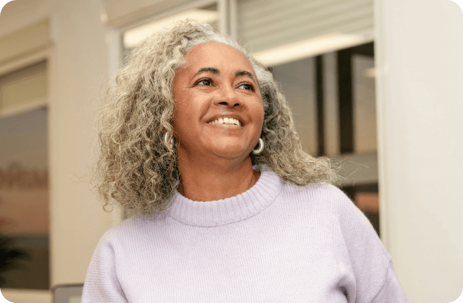 Woman smiling