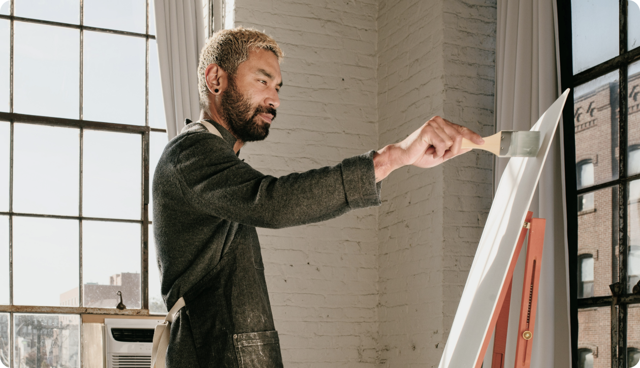 men painting