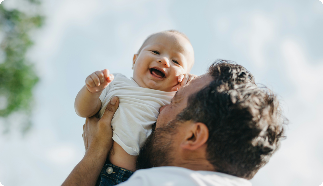 dad with his kid