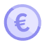Feather icon showing euro sign 