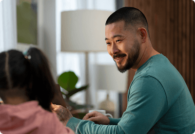 Man smiling