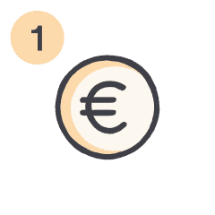 Icon of euro coin