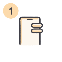 Small illustration of an app with popups