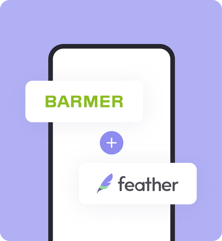 Sign up provided by BARMER and Feather