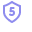 Icon showing a shield and a 5.
