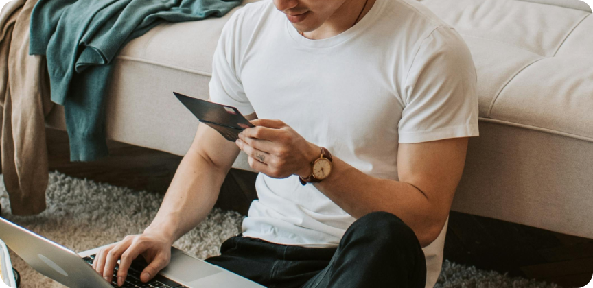 person filling in information from their passport