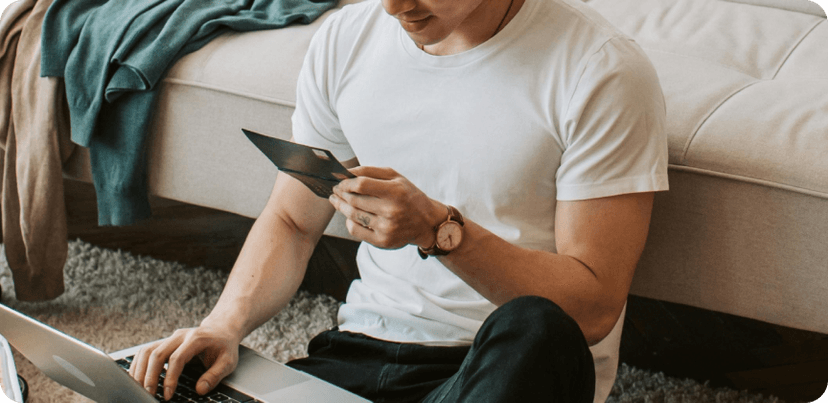person filling in information from their passport