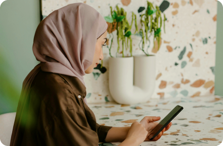 Person looking at their phone.