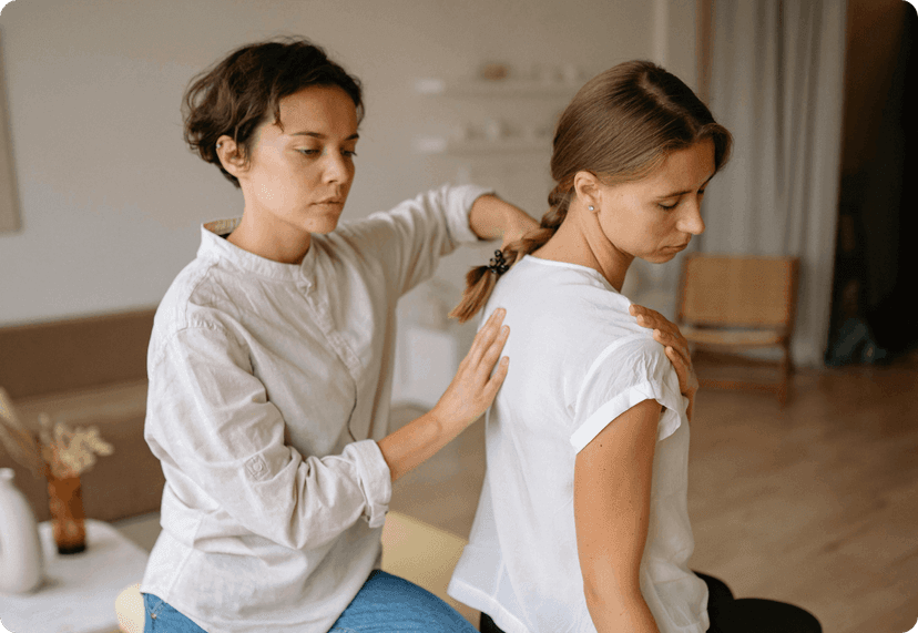 Physio treating a patient