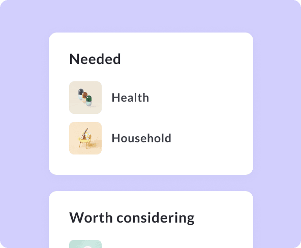 An illustrated preview of Feather's insurance recommendation tool